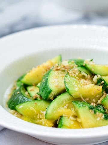 Stir-fried zucchini side dish