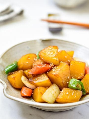 Korean braised potato side dish