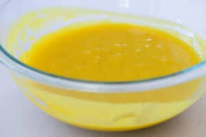 Pureed kabocha in a bowl