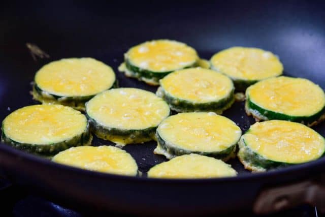 DSC3588 3 640x427 - Hobak Jeon (Pan-fried Zucchini in Egg Batter)