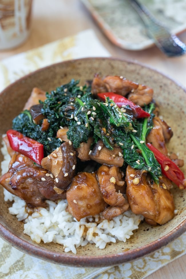 DSC6704 3 e1573582520487 - Chicken Stir Fry with Kale and Mushrooms