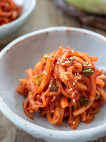 Korean spicy radish salad