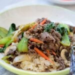 Bulgogi rice bowl with vegetables