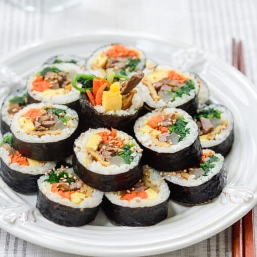 DSC8399 2 500x500 - Kimbap (Seaweed Rice Rolls)