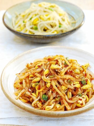 Korean soybean sprouts side dishes