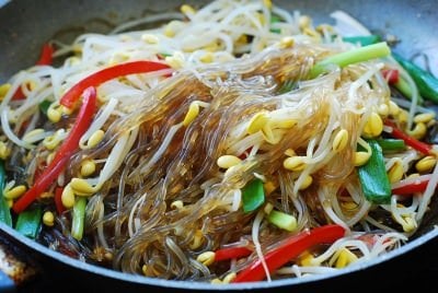 DSC 0419 e1476669375512 - Kongnamul Japchae (Soybean Sprout Japchae)