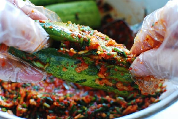 DSC 1751 600x402 - Oi Sobagi (Stuffed Cucumber Kimchi)