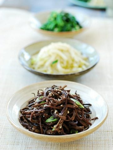 Gosari (bracken fiddleheads) side dish