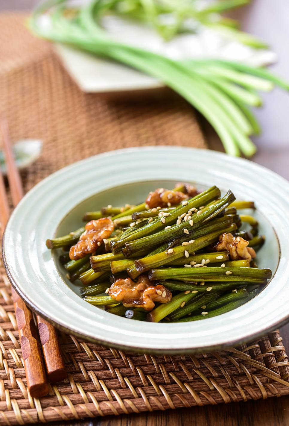 DSC 3924 2 - Stir-fried Garlic Scapes (Maneuljjong Bokkeum)