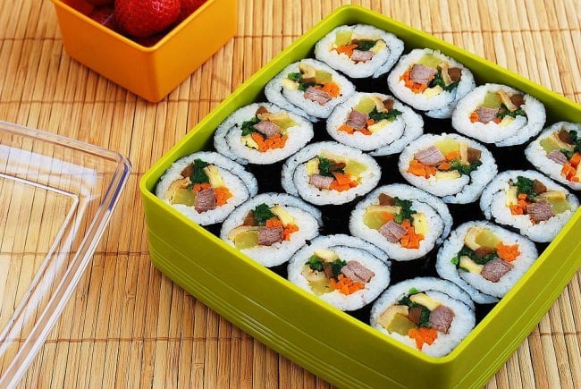 Gimbap photo e1454171342669 - 20 Back to School Korean Recipes