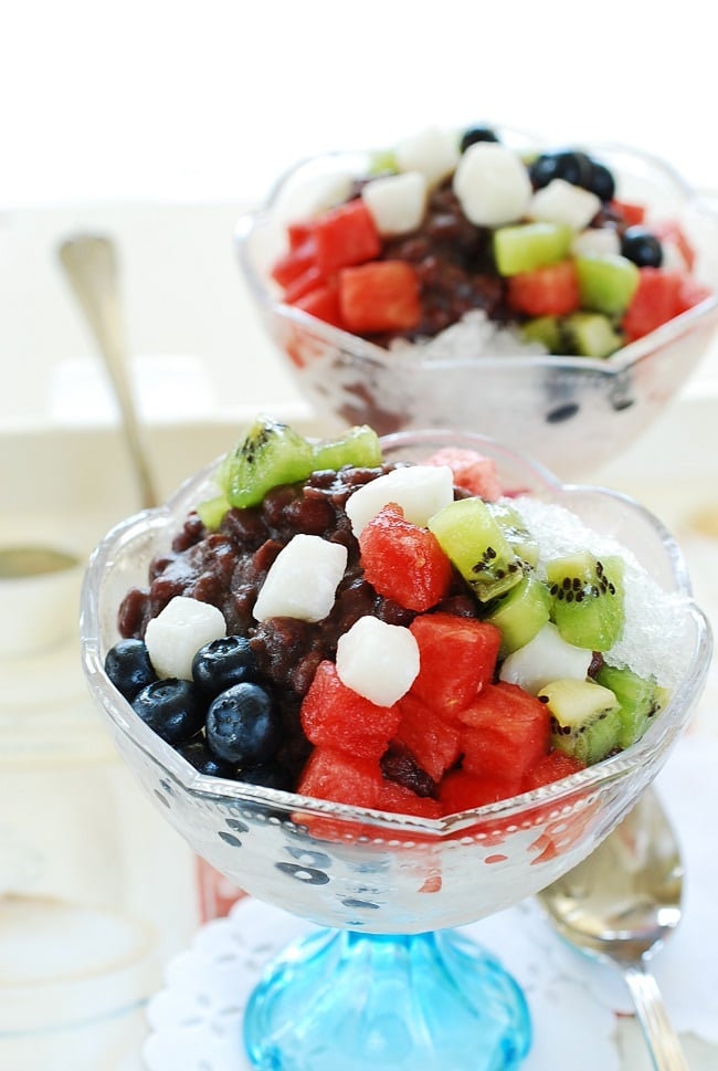 Patbingsu recipe 21 - Bingsu (Shaved ice with Sweet Red Beans)